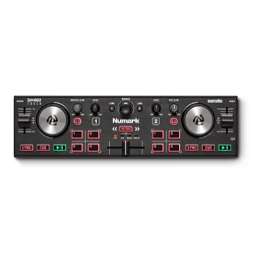 DJ2GO Touch Pocket DJ Controller with Capacitive Touch Jog Wheels